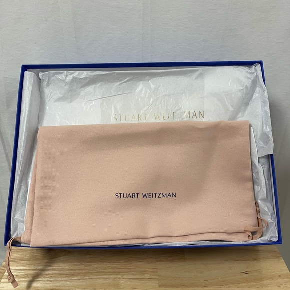 Stuart Weitzman Thalia Leather Combat Lace-up Boots in Ivory NWT - Picture 8 of 9